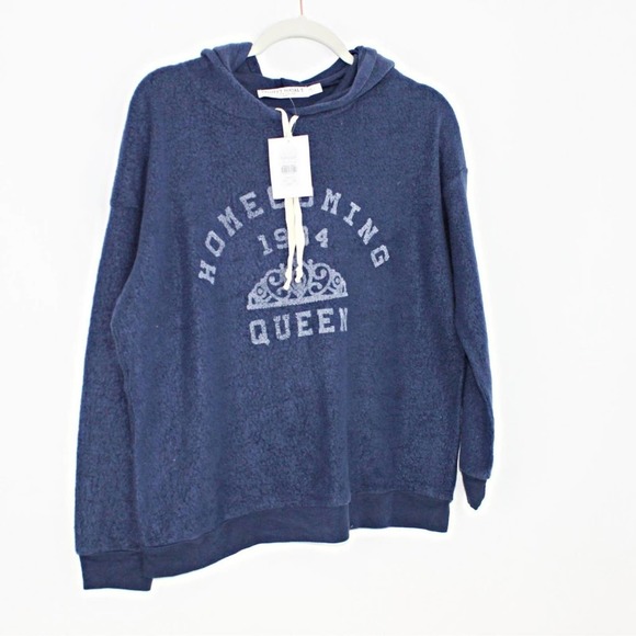 Project Social T Tops - Project Social T Oversized Hoodie Homecoming Queen Crown Size XS